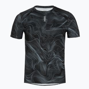 Мъжка тениска за бягане HOKA EveryRun CLF PRT black/white