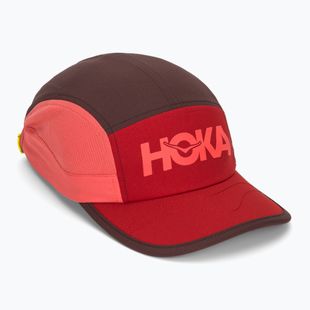 Шапка с козирка HOKA Run Hat deep mauve/red agate