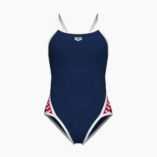 Дамски бански костюм от една част arena Icons Super Fly Back Solid navy / white / red multi