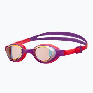 Детски очила за плуване arena Air Jr Mirror yellow copper/plum/bright coral