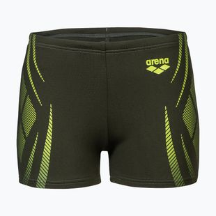 Детски боксерки Arena Poseidonia Swim Short тъмнозелен/артично лайм