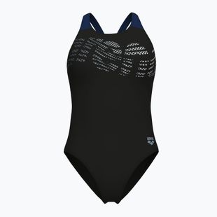 Дамски цял бански костюм Arena Flowing V Back black/navy