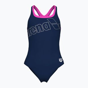 Дамски цял бански костюм Logo Swim Pro navy/shocking pink