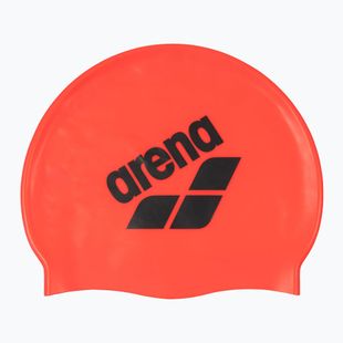 Шапка за плуване arena Big Logo bright coral/asphalt