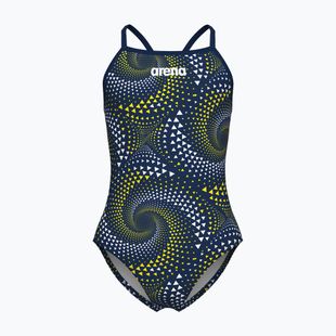 Детски цял бански костюм arena Fireflow Lightdrop Back navy/team navy yellow