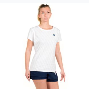 Графична тениска Tecnifibre за жени, бяла