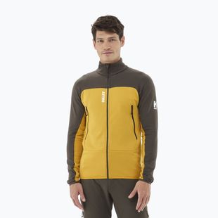 Мъжки суитшърт Millet Fusion Grid Hoodie safran/deep jungle