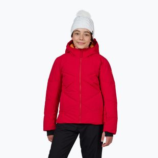 Детско скиорско яке Rossignol Girl Staci ruby red