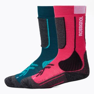 Детски скиорски чорапи Rossignol Essential 2 pack electric fuchsia