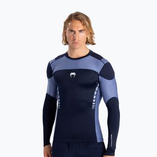 Мъжки Venum Tempest Rashguard тренировъчен с дълъг ръкав тъмно синьо/синьо
