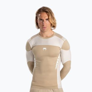 Мъжки тренировъчен гащеризон с дълъг ръкав Venum Tempest Rashguard beige/sand
