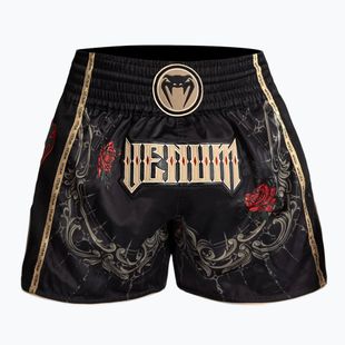 Мъжки шорти за тренировка Venum Santa Muerte 5.0 Muay Thai Shorts deep black/gold