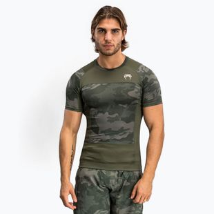 Мъжки рашгард Venum G-Fit Air Short Sleeve Rashguard army camo