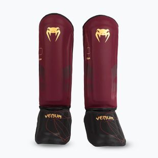 Дамски протектори за пищяли и стъпала Venum Tactical XT Shinguards black/burgundy/gold
