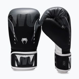 Боксови ръкавици Venum Adrenaline Boxing black/silver grey