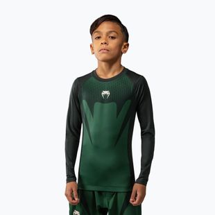 Детски рашгард Venum Attack Kids Rashguard fores green/off white