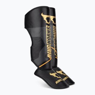 Протектори за пищяли и стъпала Venum Ringhorns Charger Shin black/gold