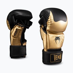 Ръкавици за ММА Venum Attack 2.0 Sparring Leather gold/black