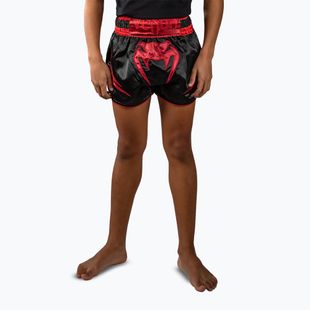 Детски тренировъчни шорти Venum Attack Muay Thai black/red