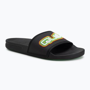 Мъжки джапанки Quiksilver Rivi Wordmark Slide II black rasta
