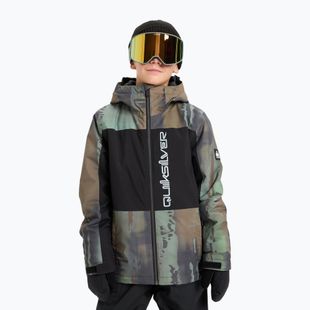 Детско яке за сноуборд Quiksilver Side Hit Block bloomfade dark ivy