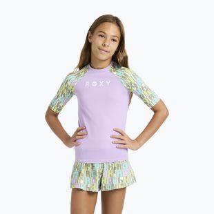 Детска тениска за плуване ROXY Active RG Lycra XMGB oil green letter up