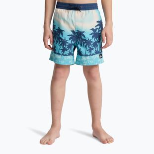 Детски бански шорти Quiksilver Everyday Printed Volley 14“ aqua thermotropics