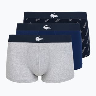 Мъжки боксерки Lacoste 5H1288 3 пакета тъмносиньо/бяло/сребърно ch
