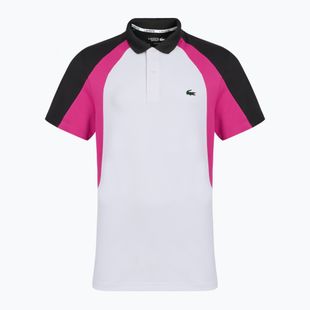 Мъжка поло фланелка за тенис Lacoste Polo DH8963 white/malva black