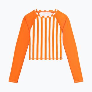 Дамска блуза с дълъг ръкав за плуване Picture Pearling 50+ L/S lines orange