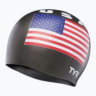 Шапка за плуване TYR USA Silicone black
