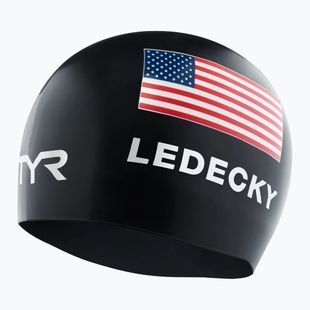 Шапка за плуване TYR Ledecky Silicone black