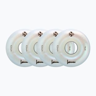Колела за ролери FR Skates Luminous Led Quad Wheel 62mm/97A X4 white pearl