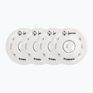 Колела за ролери FR Skates Luminous Led Quad Wheel 62mm/85A Sixies 6LED X4 rainbow/white