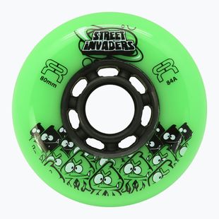Колела за ролери FR Skates Street Invaders Wheels 80mm/84A X4 green/black