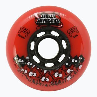 Колела за ролери FR Skates Street Invaders Wheels 80mm/84A X4 red/black