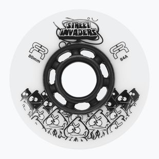 Колела за ролери FR Skates Street Invaders Wheels 80mm/84A X4 white/black