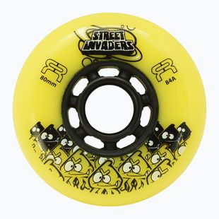 Колела за ролери FR Skates Street Invaders Wheels 80mm/84A X4 yellow/black