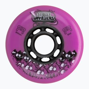 Колела за ролери FR Skates Street Invaders Wheels 80mm/84A X4 pink/black
