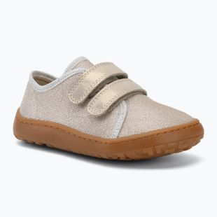 Детски обувки barefoot Froddo Canvas gold shine