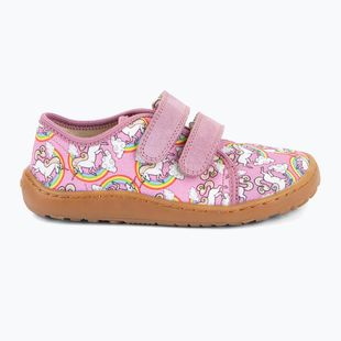 Детски обувки barefoot Froddo Canvas white/pink