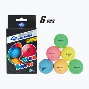 Donic-Schildkröt Colour popps Poly 40+ 6бр. разноцветни топчета за тенис на маса