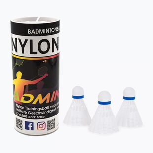 Sunflex стрелички за бадминтон Найлон 3XW 3 бр. бели 53558