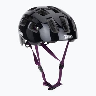 Детска велосипедна каска ABUS Youn-I 2.0 black violet