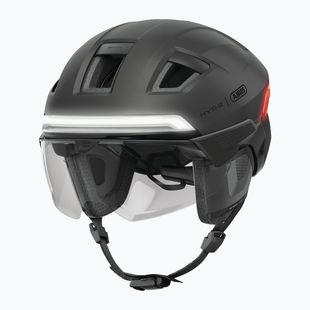 Велосипедна каска ABUS Hyp-e Ace volcano titan с мигачи