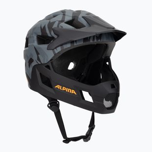 Детска велосипедна каска Alpina Rupi black camo/orange matt