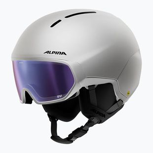 Скиорска каска Alpina Vizzard QV MIPS white matt