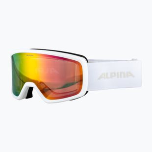 Скиорскa маска Alpina Narkoja 2 Q-Lite white matt/pink s2