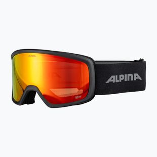 Скиорскa маска Alpina Narkoja 2 Q-Lite black matt/red s2