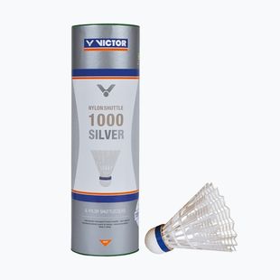 Совалки за бадминтон VICTOR Nylonshuttle 1000 6бр. бели